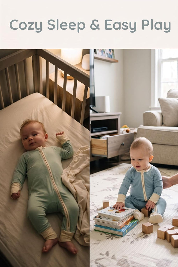 3 Packs Baby Footie Pajamas Viscose from Bamboo Sleepers