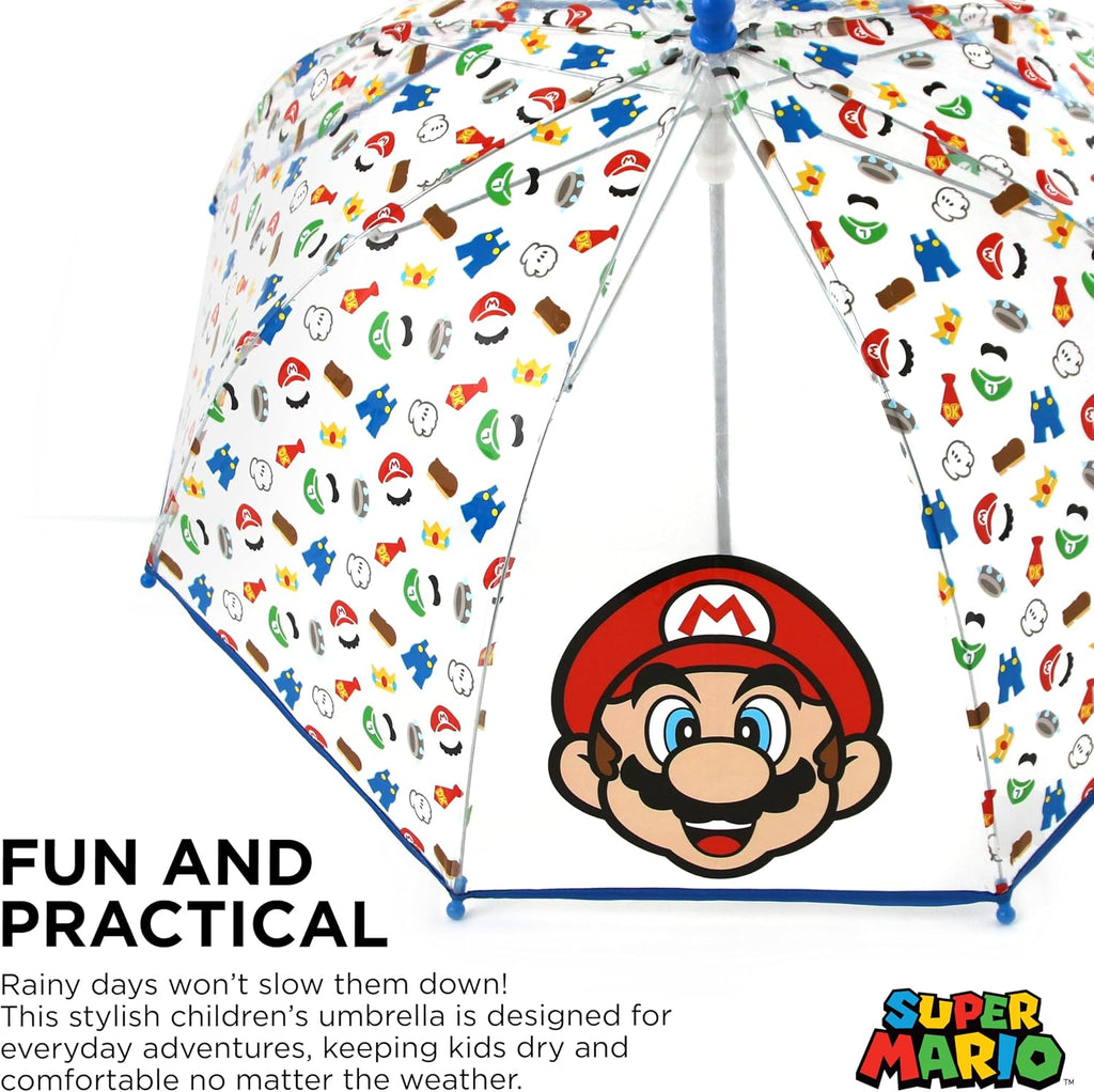 Kids Umbrella for Boys and Girls Dome clear bubble umbrellas for Rain Windproof & Transparent with Easy Grip Handle