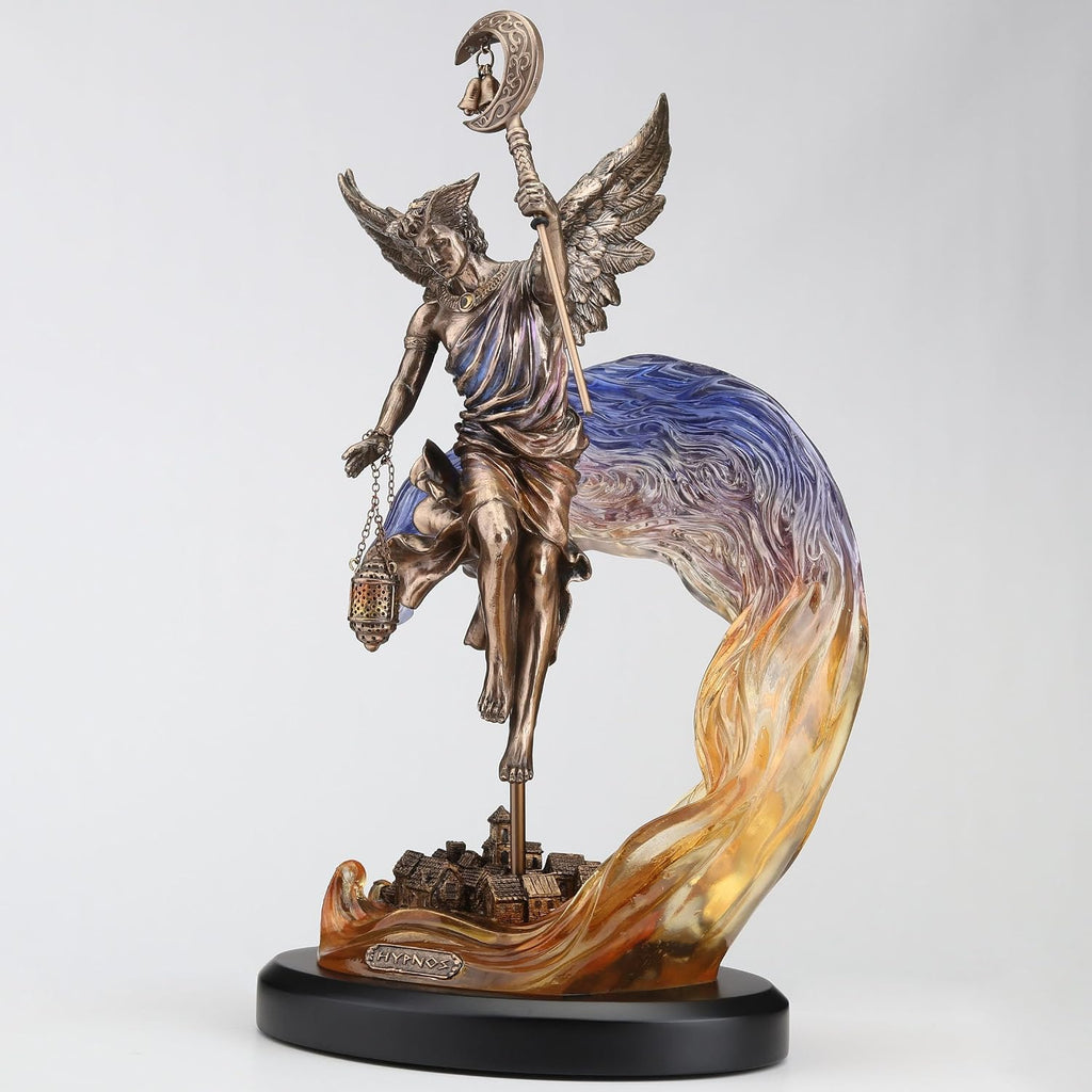 13 1/8 Inch Hypnos The Greek God of Slumber Cold Cast Resin Bronze Finish Sculpture
