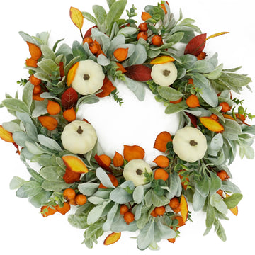 Fall Wreaths for Front Door Autumn Pumpkin Wreath Decor