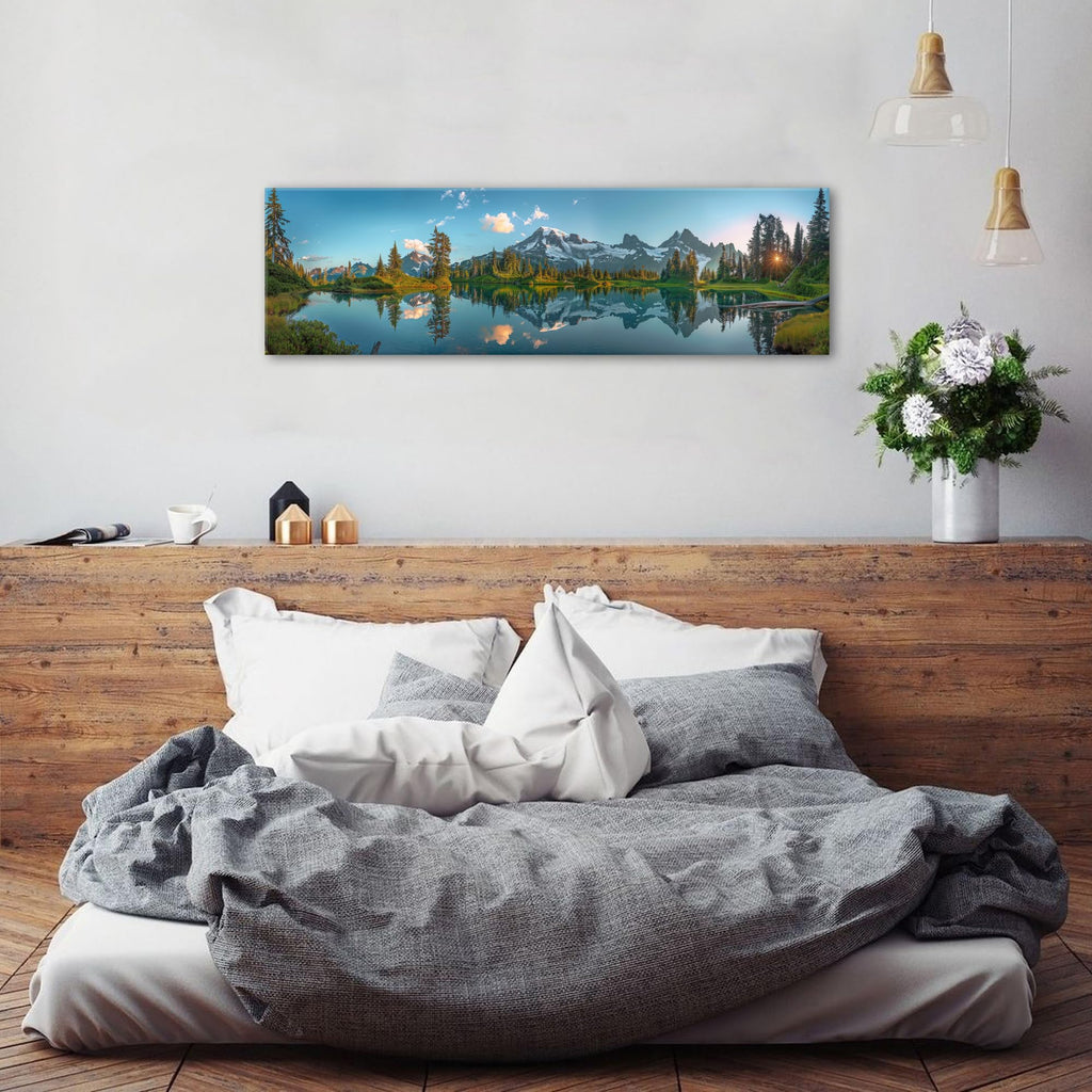 Colorado Mountain Wall Art National Park Poster Sunset Nature Canvas Prints Woodland Landscape Painting Peak Lake