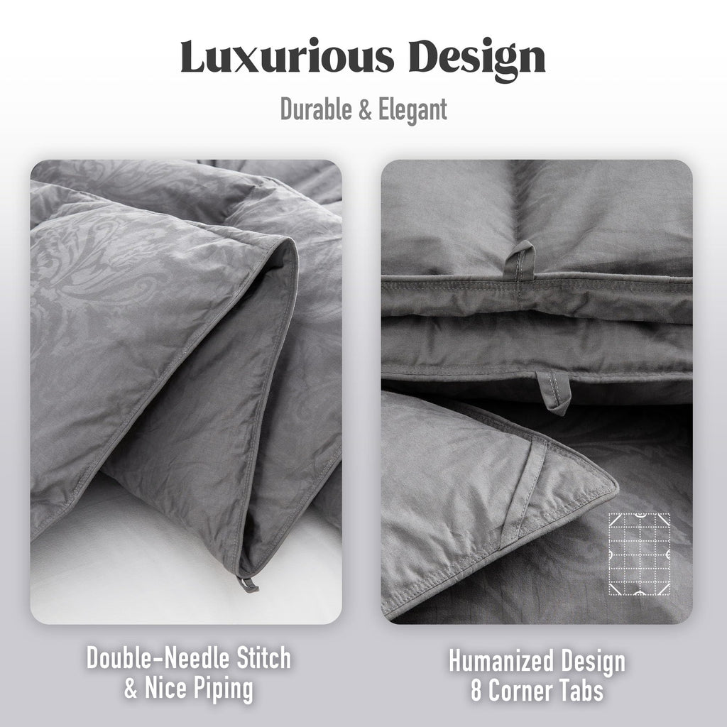 Goose Feather Down Comforter Twin Size All Season Duvet Insert