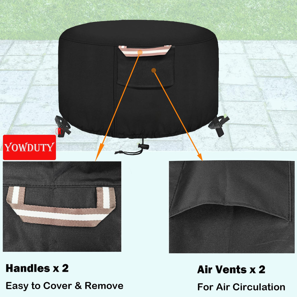 Round Propane Gas Fire Pit Cover 36 x 24 Inch