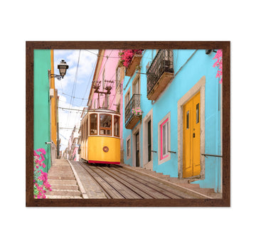 Master Lisbon Pastel Street Poster - Portugal Print - Photography - City Architecture Illustration - Floral Aesthetic