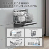 Countertop Dishwasher, Portable Dishwasher, 6 Place Settings & 8 Washing Programs, Speed, Baby-Care, ECO& Glass