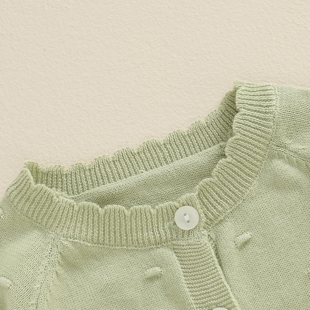 Baby Girl Cardigan Long Sleeve Button Up Sweater Toddler Girl Fall Outfits