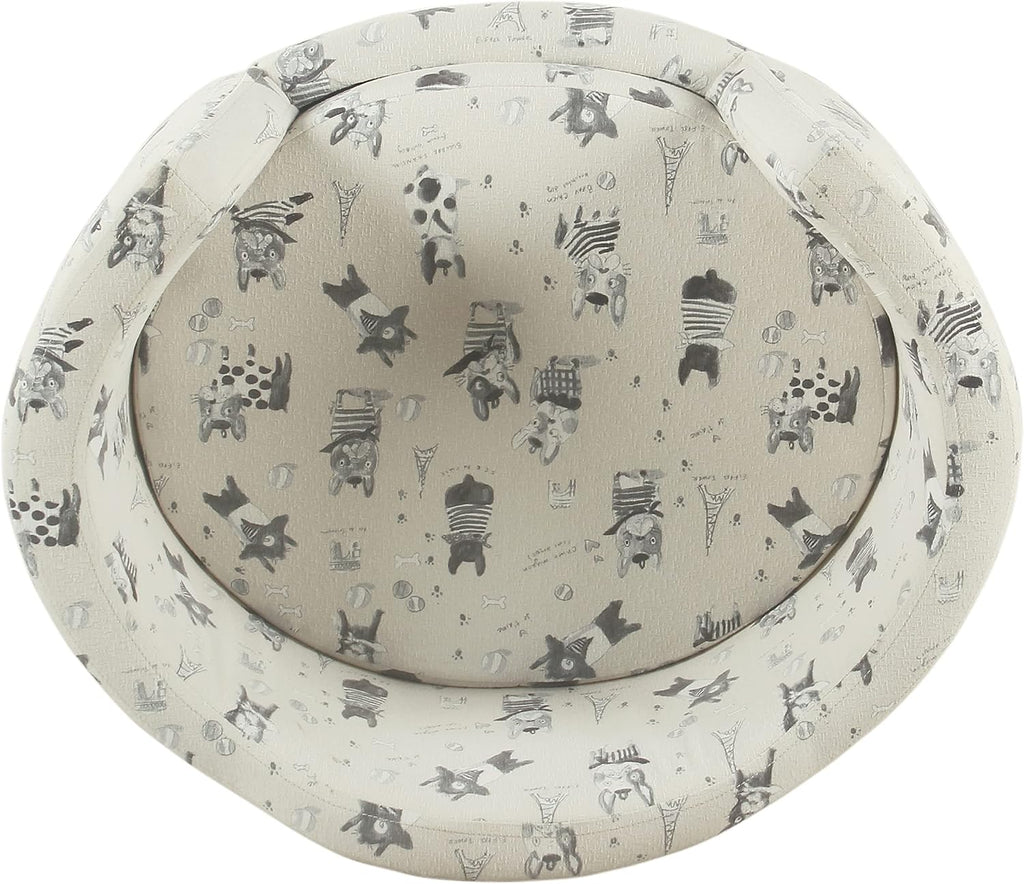 Home Decor | Upholstered Curved Pet Bed | Luxury Cat & Dog Beds & Furniture | Round Pet Bed Created with Stain