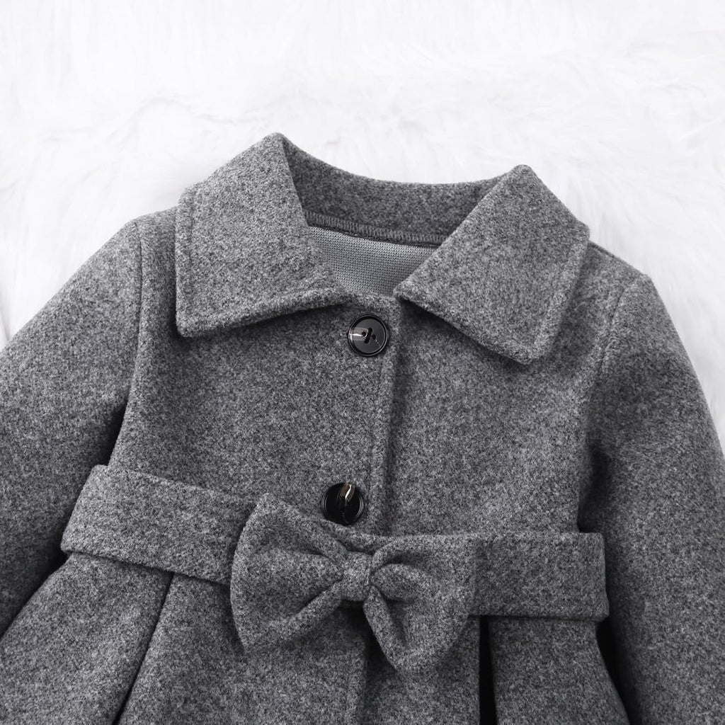 Baby Girl Clothes Jacket Coat Long Sleeve Solid Color Buttons Dress Coat Fall Winter Outfit