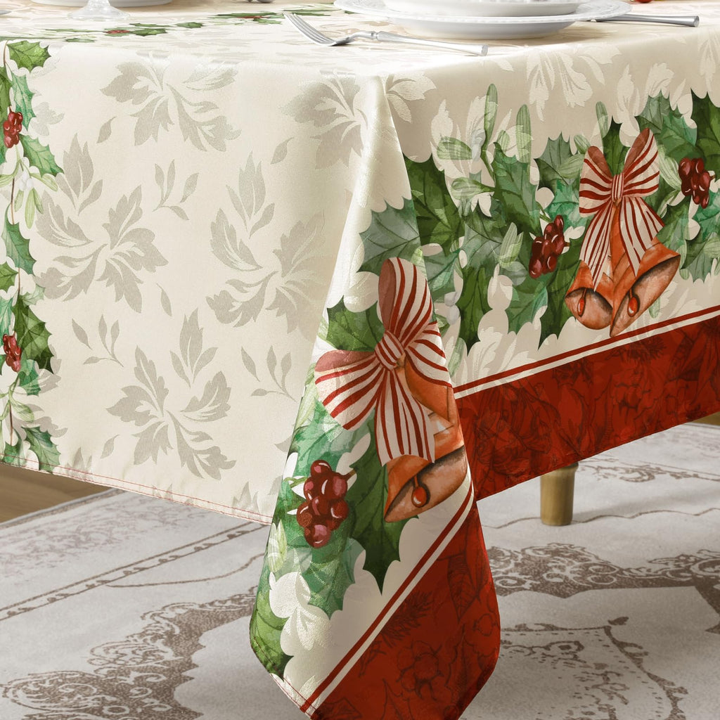 Christmas Jacquard Rectangle Tablecloth, 60 x 84 Inch