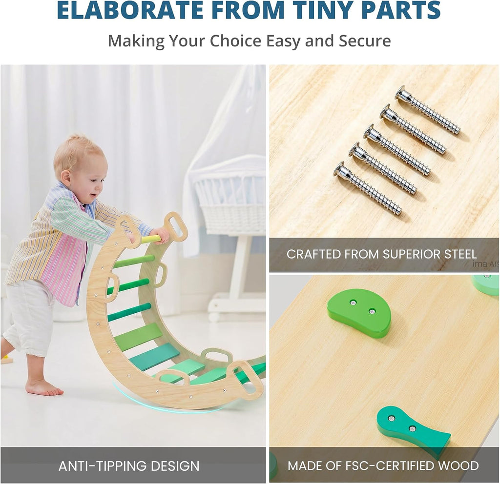 Triangle Set, Toddler Climbing Toys Indoor 7in1 Foldable
