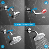 Shower Head - High Pressure Rain - Premium Quality Luxury Design