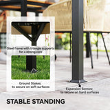10' x 12' Outdoor Patio Gazebo, Heavy Duty Gazebo Canopy Shelter with Double Roof, Curtains, Netting, Steel Frame