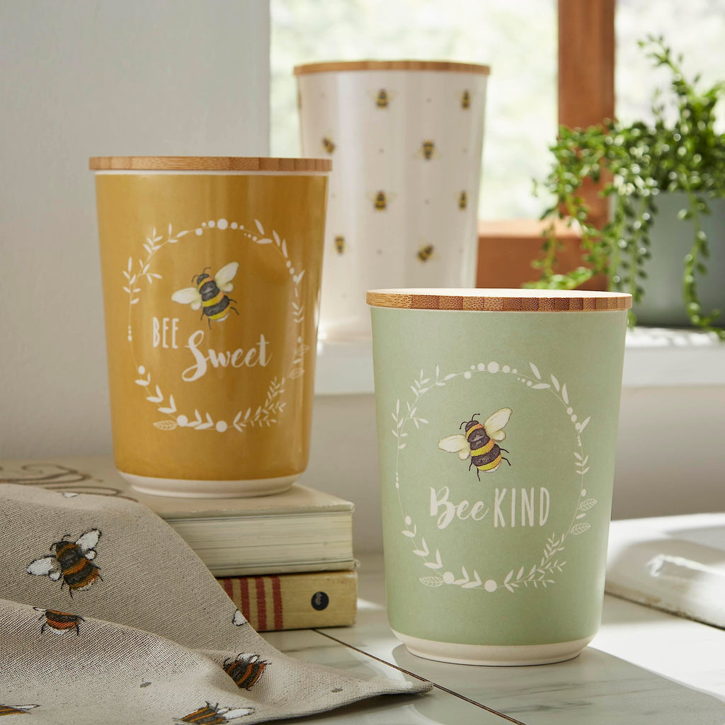 British Designed Kitchen Canisters With Bamboo Lid | Kitchen Storage Canisters For Modern Kitchens | Tea Coffee and