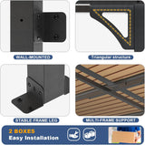 8' x 12' Wall Mounted Pergola, Lean to Metal Awnings, Sloped - Image 4