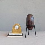 Creative Co-Op Metal Mantel Clock for Display, Antique Gold