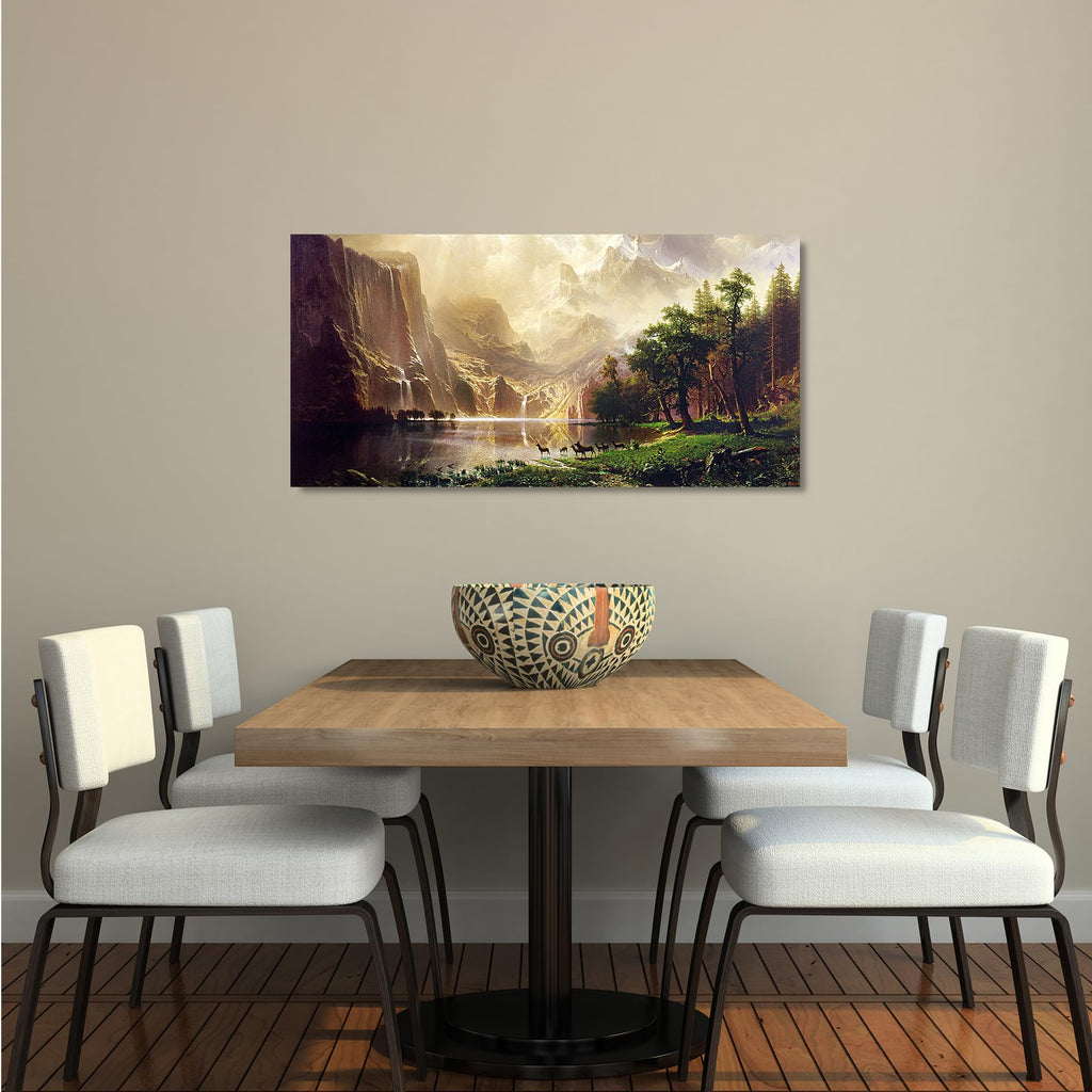 Among the Sierra Nevada, California by Albert Bierstadt, Canvas Print