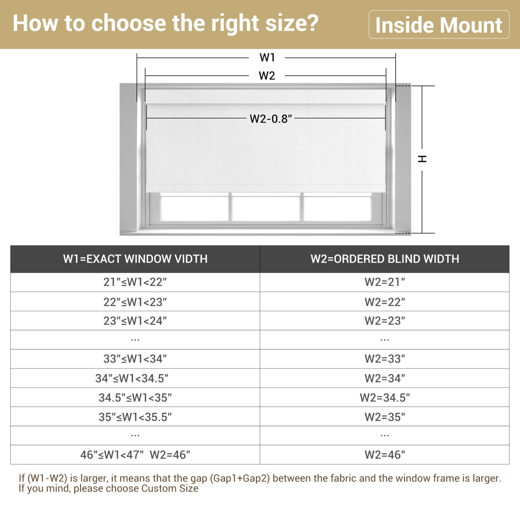 Blackout Roller Shades for Indoor Windows, Grey
