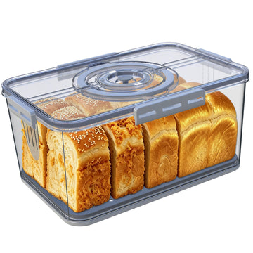 Large with Lid and Handle,Time Recording Airtight Bread Container