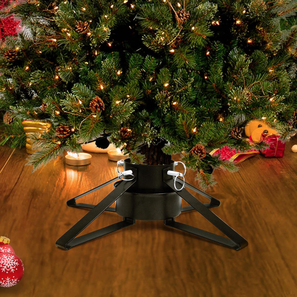 Christmas Tree Stand for Live Tree, Adjustable Metal Tree Holder for Real Christmas Tree Fits up to 8 Ft, Heavy Duty