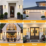 2 Pack Exterior Lighting Fixtures, Outdoor Wall Light with Clear Glass