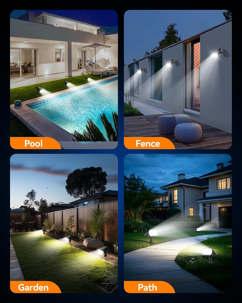 Solar Lights Outdoor Waterproof IP65, 56 LED 3 Lighting Modes Solar Spot Lights Outdoor, Solar Powered Landscape