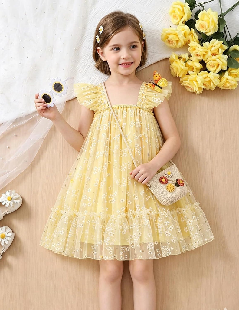 Toddler Tulle Dress for Girls Layered Tutu Ruffle Dresses