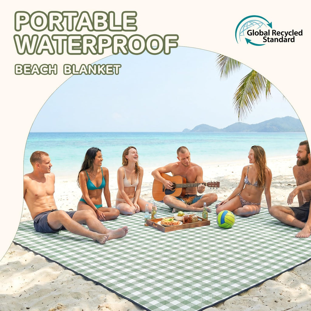 Waterproof Picnic Blanket Beach Outdoor Camping Mat Rug Extra Large Foldable Cute Big Travel Essential Accessories