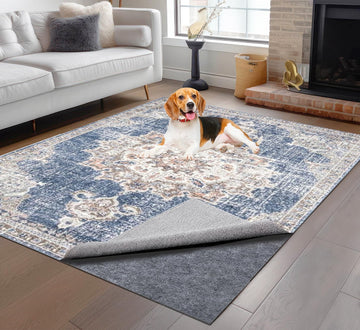 Non-Slip Rug Pads 5 x 7 ft, 100% Waterproof Extra Large Area Rugs Non Skid Rug Pad for All Floors and Finishes