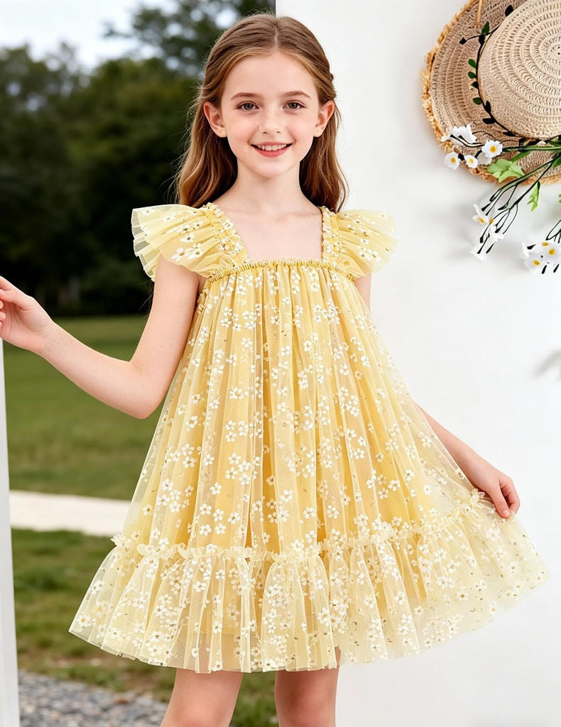 Toddler Tulle Dress for Girls Layered Tutu Ruffle Dresses