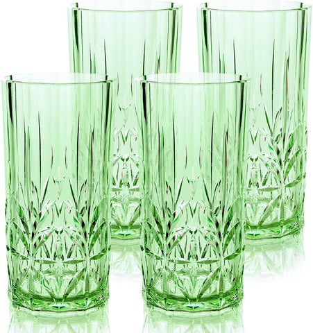 Shatterproof Tritan Tall Tumbler, Set of 4, 18oz - Myrtle Beach Drinking Glasses - Unbreakable Plastic Drinking