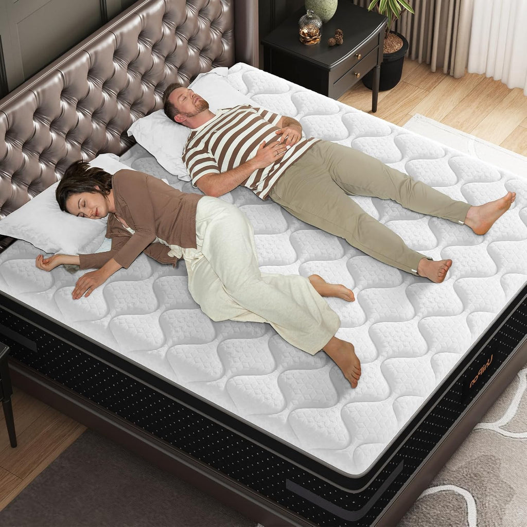 Medium Firm Full Mattress, 14'' Hybrid Mattresses with Back & Hip Support| Deep Sleep & Zoned Support