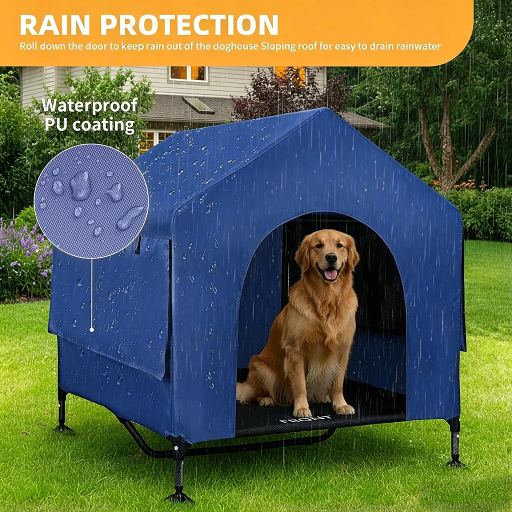 Dog House, Large Dog Houses Outdoor Indoor Elevated Dog Cot Bed