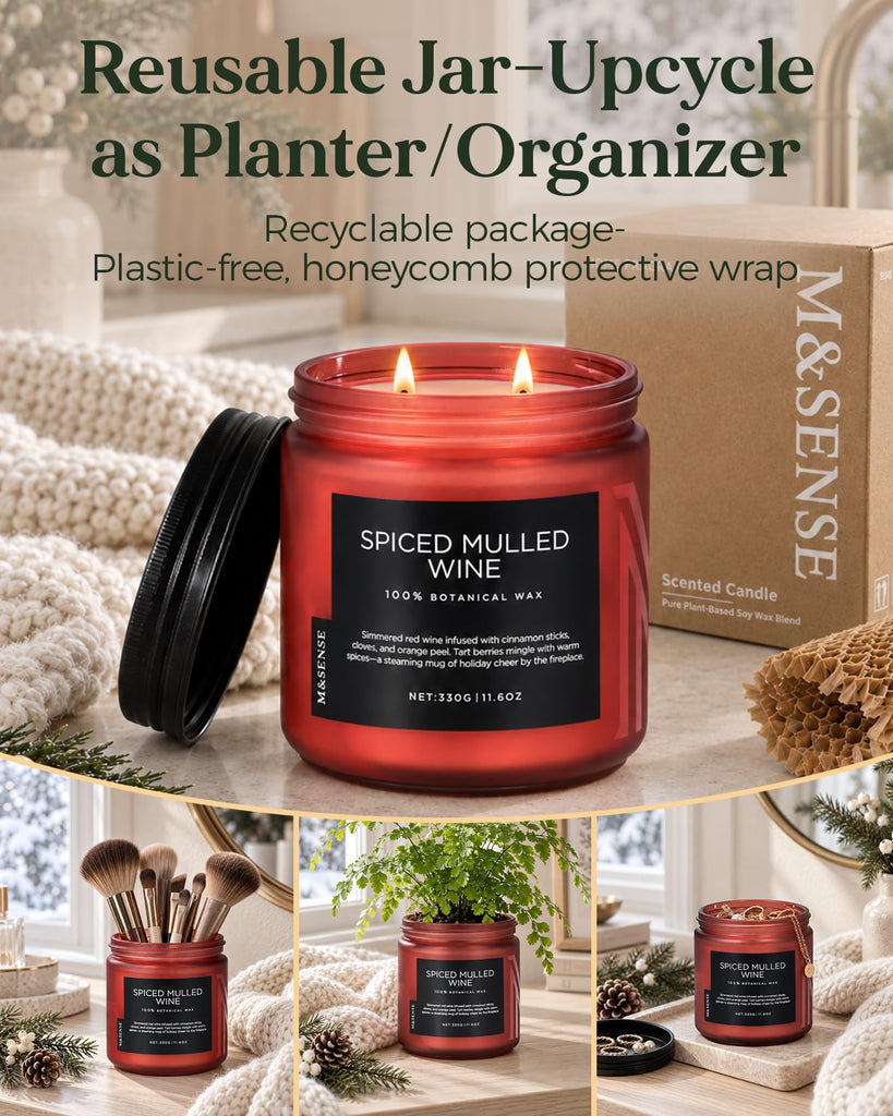Ode to Winter Candles Scented 19.4oz Natural Soy Wax 110h