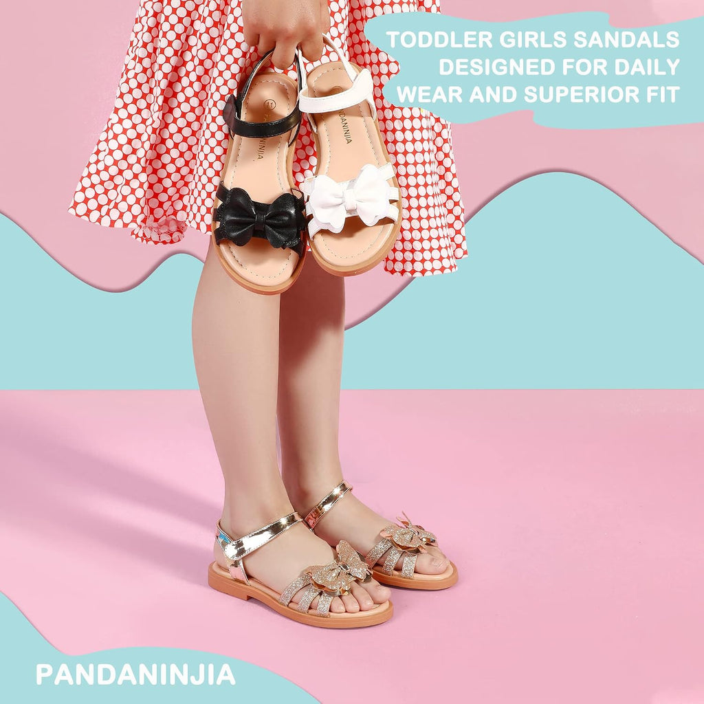 Girls Sandals Cute Bow Summer Dress Flats Shoes