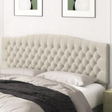 King Headboard Only, Upholstered Headboard King for Adjustable Bed Linen Tufted Wall Mounted Head Board with Solid
