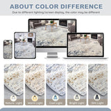 Area Rug Living Room Rugs - 8x10 Abstract Large Soft Indoor Washable Rug Neutral Modern Low Pile Carpet for Bedroom