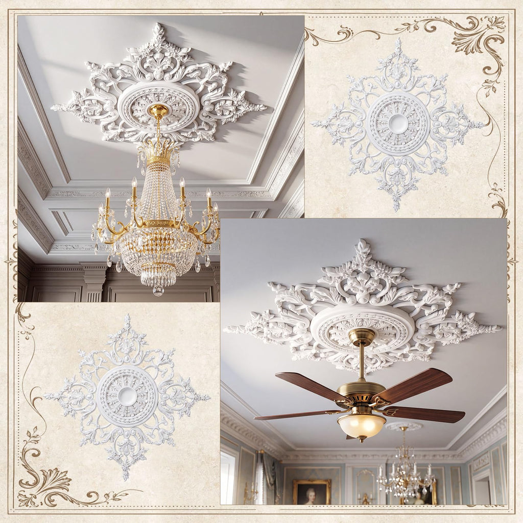 36.6'' Large Ceiling Medallion for Light Fixture36.6"ODx2.36''ID