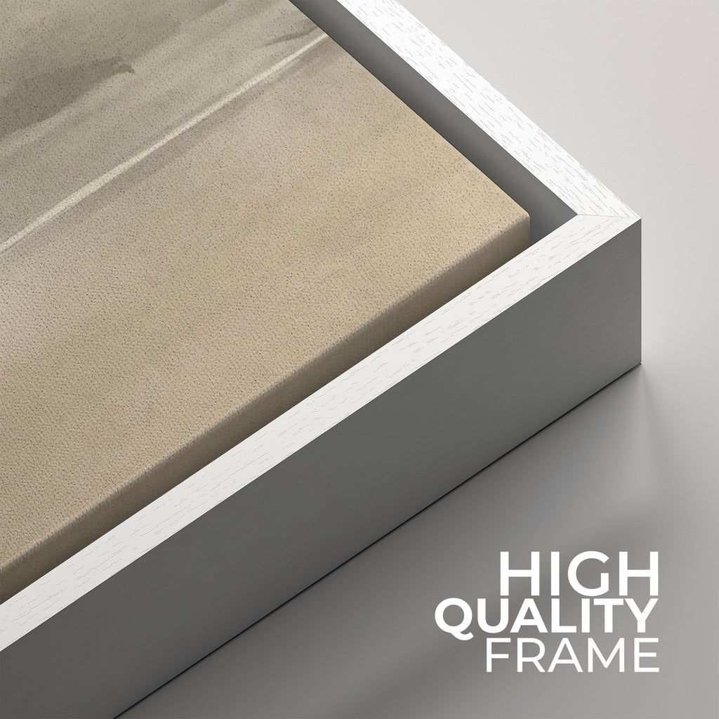 Framed Canvas Print Wall Art Set Mystic River Fog Waterfront Nature Illustrations Modern Art Minimal Relax/Calm