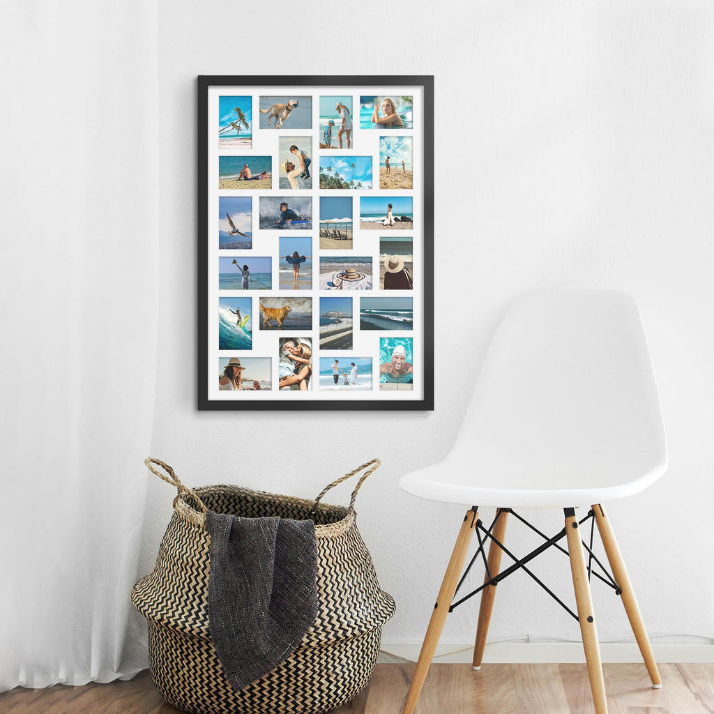 22x32 Collage Frame For 24 4x6 Photos Black