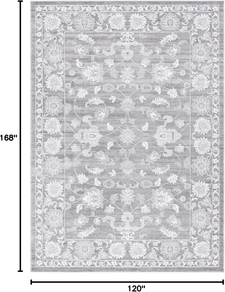 Boston Rug - 10' x 14' Gray Low-Pile Rug