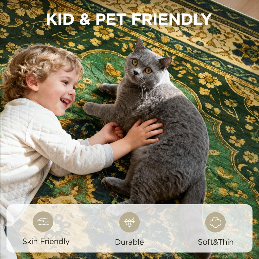 Dark Green Area Rug Oriental Rug