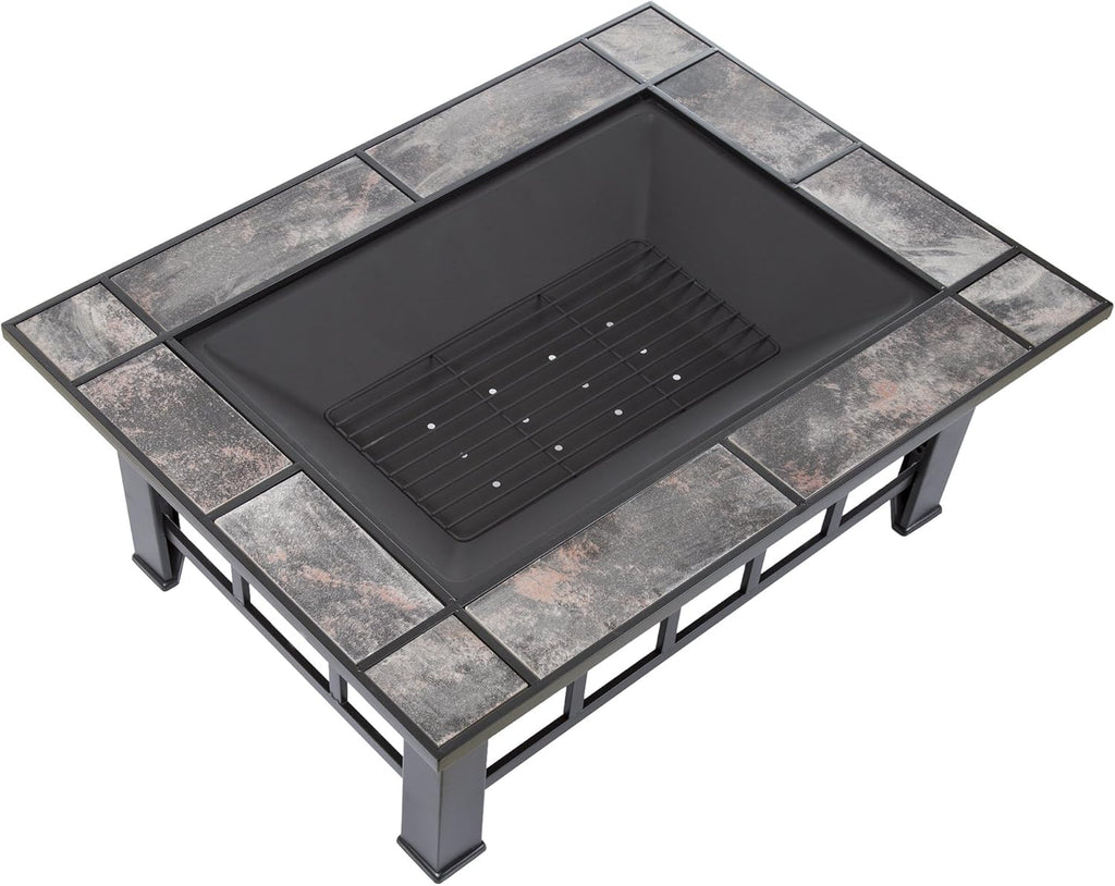 Fire Pit Set, Wood Burning Pit -Includes Screen, Cover and Log Poker