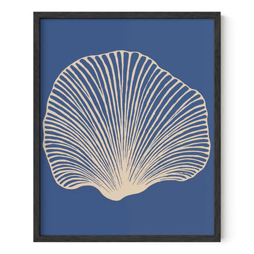 Beach Wall Art - Coastal Art Print, Beachy Wall Decor for Ocean-themed Bedroom, Modern Coastal Beach Painting(Shell