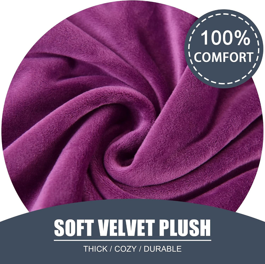 Stretch Sofa Slipcover, Soft Velvet Sofa Covers for 3 Cushion Couch Thick Furniture Protector for Pets & Kids
