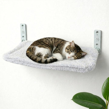 Cat Wall Bed, Foldable Cat Wall Hammock with Plush Washable Cover