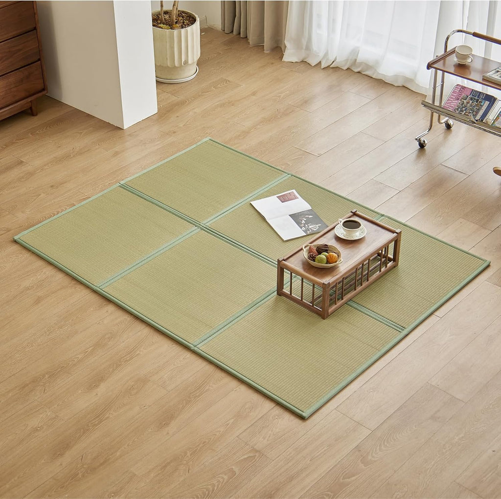Rush Grass Floor Tatami Mat, Queen, 79" x 59" x 0.5"