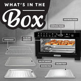 Toaster Oven Digital Air Fryer - Convection Mode with 4 Slice Capacity, 3 Rack Positions, 12 Presets, Toast, Bagel