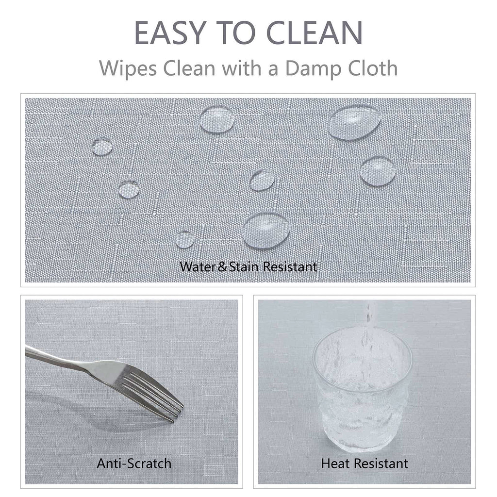 Textured Rectangle Tablecloth 60x120 inch Table Cloth Water Resistant Wrinkle Free Spill-Proof, Decorative Fabric