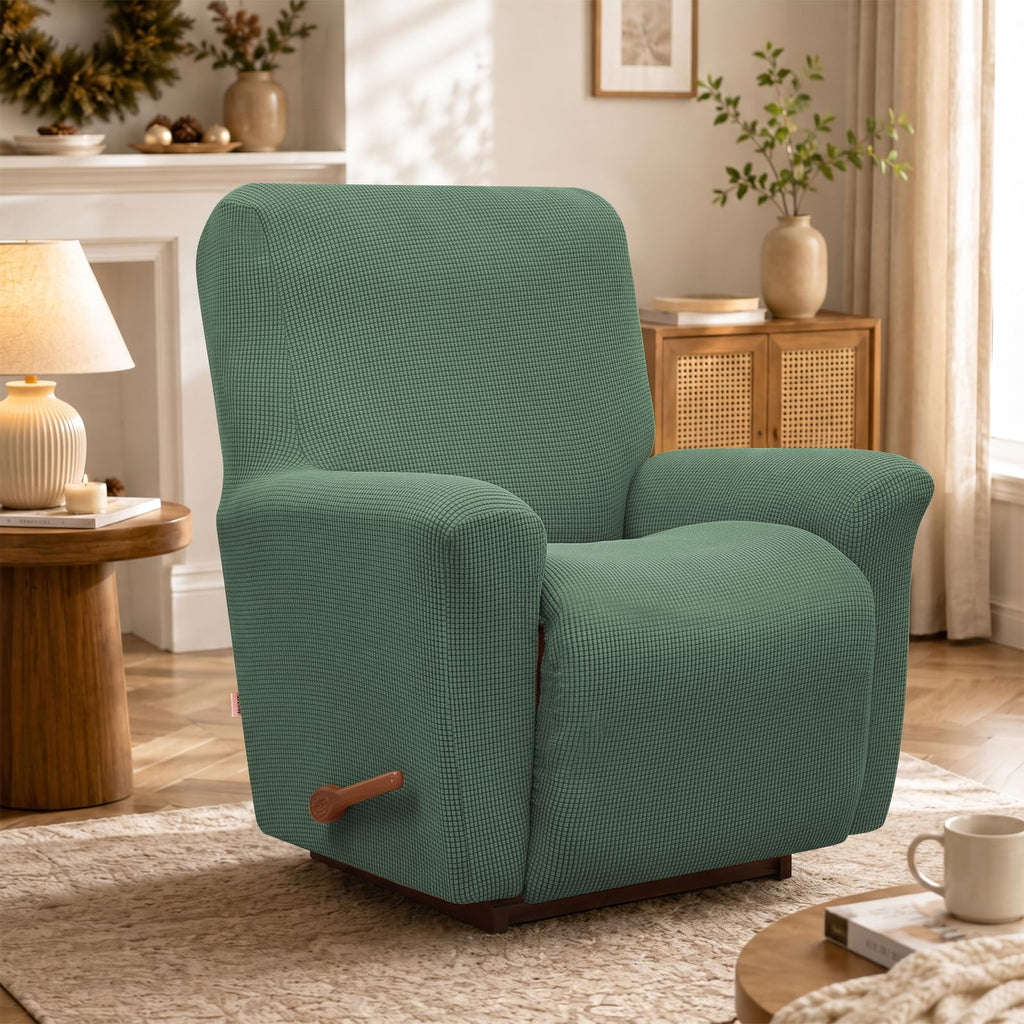 Recliner Chair Covers, 1-Piece Lazy Boy Recliner Cover, Greyish Green