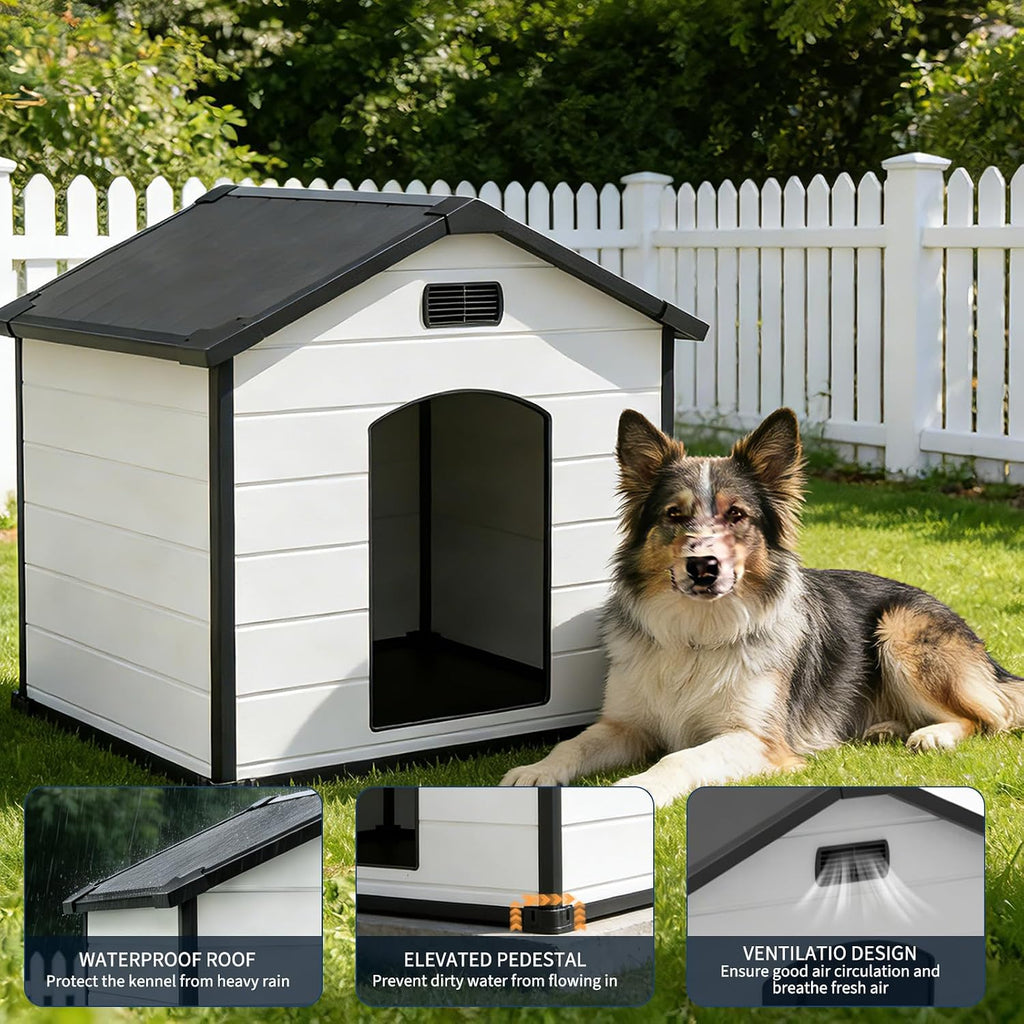 Waterproof Insulated Dog House for Large Breeds